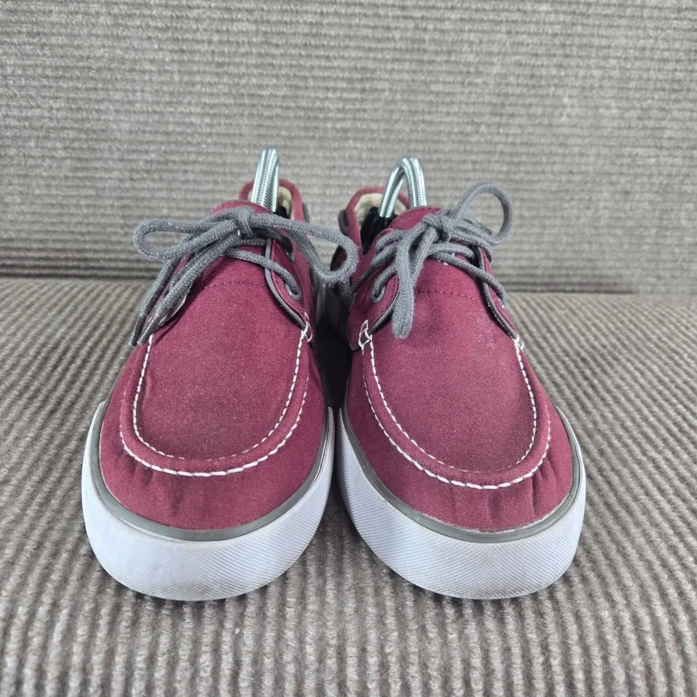 Polo Ralph Lauren Mens 9D Burgundy Canvas Lander P Boat Shoe Sneakers